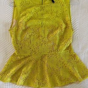 Neon BCBG peplum top
